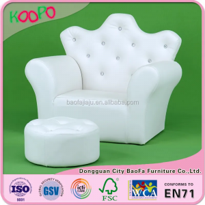 Luxury palace children’s sofa crown shape princess children’s stool PVC waterproof and dirt-resistant children’s furniture