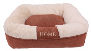 Custom Logo Polyester soft luxury plush dog mat round cat dog bed
