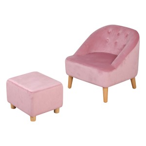 high quality Single pull-up kids sofa with stool children room furniture