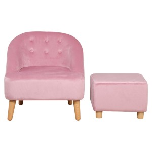 high quality Single pull-up kids sofa with stool children room furniture