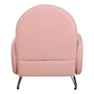 Teddy velvet pink kids rocking chair sofa should not be turned on its side with a kids sofa