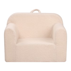 Simple full sponge kids sofa with teddy velvet fabric kids chair