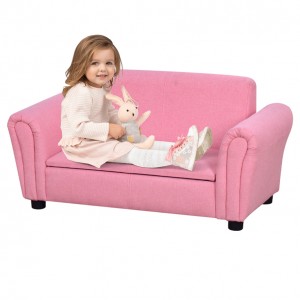 Pink two-seater kids chair color customized kids sofa