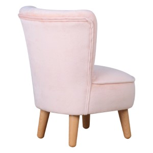 Plush pink girls’ kids sofas should not be turned over and backrested kids chairs with custom color fabrics