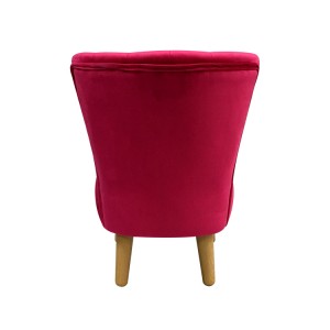 Red plush minimalist kids stool detachable sofa legs factory custom kids sofa