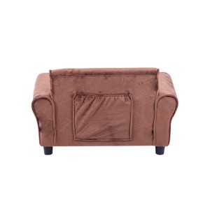 Brown simple pet sofa comfortable cat and dog furniture