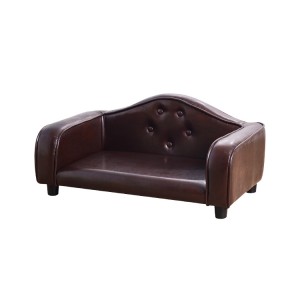 Dongguan factory fluffy luxury leather pets dog bed pets sofa for cat