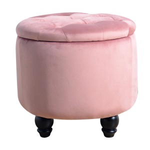 Luxury plush multi-functional storage kids stool retro children’s sofa with cute legs kids sofa