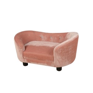 Pink plush pet furniture dog bed cat sofa does not shed hair