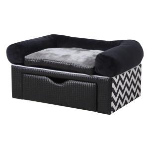 multifunctional pet bed with drawers removable and washable backrest pet kennel for storage