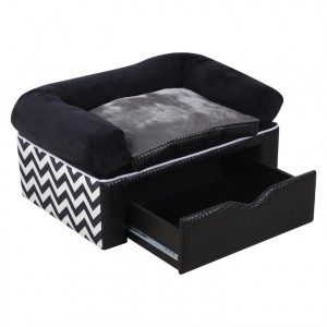 multifunctional pet bed with drawers removable and washable backrest pet kennel for storage