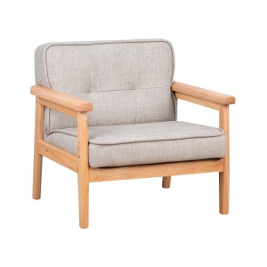 wood frame Nordic simple modern kid sofa solid wood fabric kids furniture set kid chair