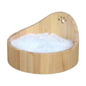 pet bed with paw prints can be customized pattern wooden waterproof dog bed
