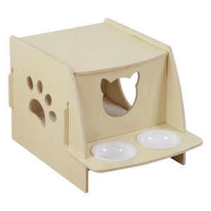 Lovely DIY Multi-Function Pet House with Bowls