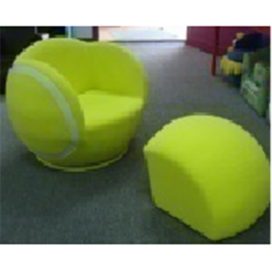 Tennis ball adult ball shape sofa with ottoman
