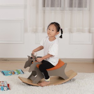 2020 heated kids wood furniture functional Fawn Rocking Chair