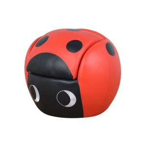 Ball shape lady bug kids sofa with stool