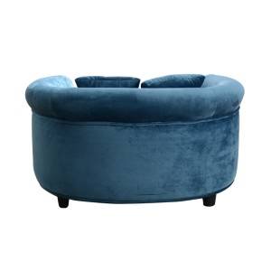 Luxury Tufted Round-Backed Pet Sofa Bed With Pillow