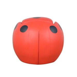 Ball shape lady bug kids sofa with stool
