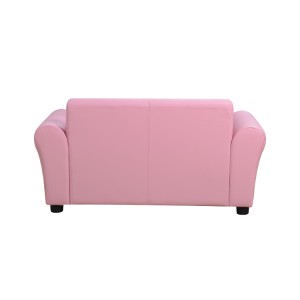 Two-seater kids sofa with waterproof fabric includes a bench