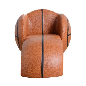 Basketball child sofa with foot stool for boy bedroom furniture