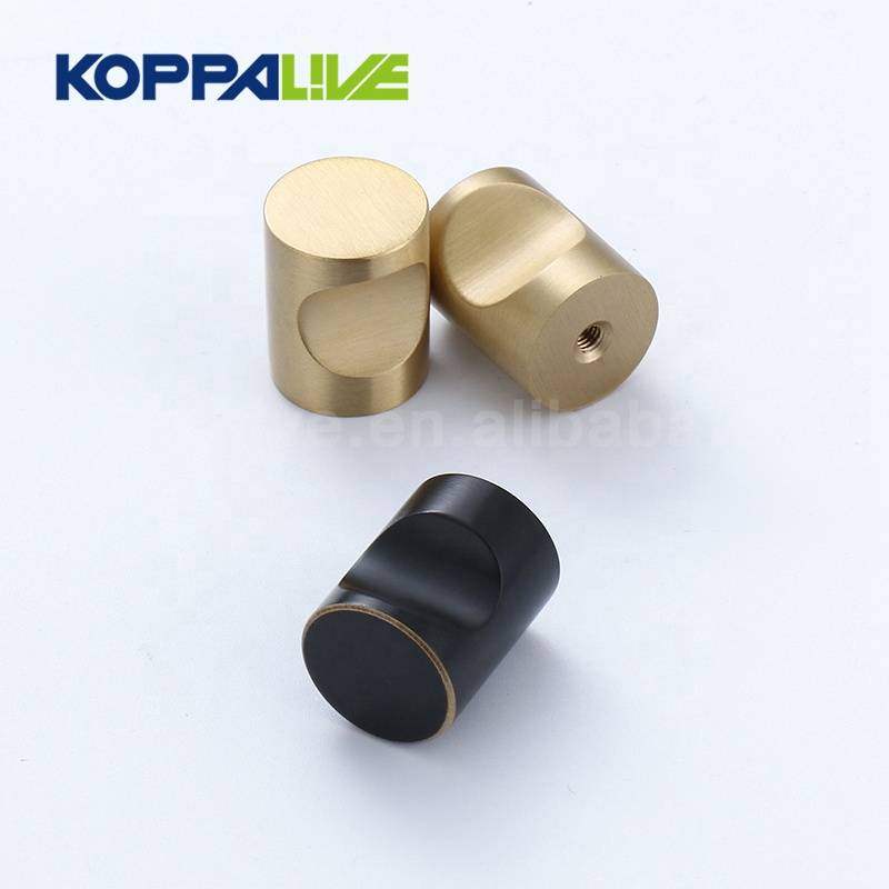 6117-Koppalive hot sale modern solid brass bedroom furniture hardware gold kitchen cabinet knobs for chest of drawer