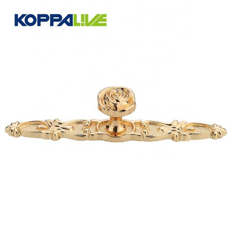 6022-Hot sale golden classic customized brass home furniture cabinet handles and knobs