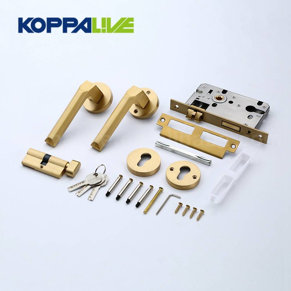 Hot Selling Own Brand Home Furniture Hardware Brass Round Mortise Lever Security Door Lock and Handle