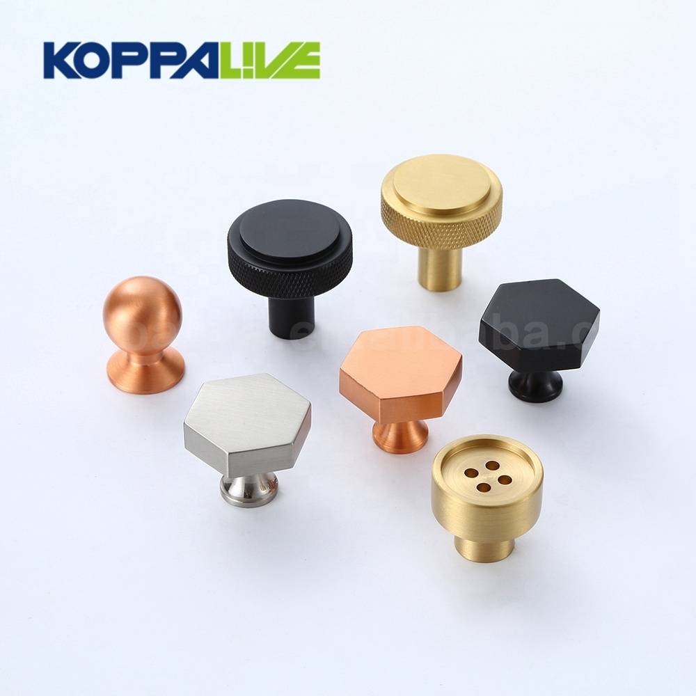 6057-Simple design modern furniture hardware decorative single hole knobs brass cabinet drawer pull knob