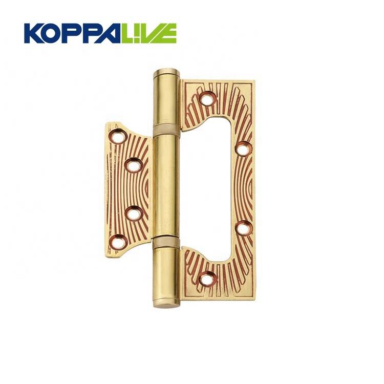 KOPPALIVE Factory Direct Sale European Style Solid Brass Plated Sub Mother Flush Wardrobe Iron Door Hinge