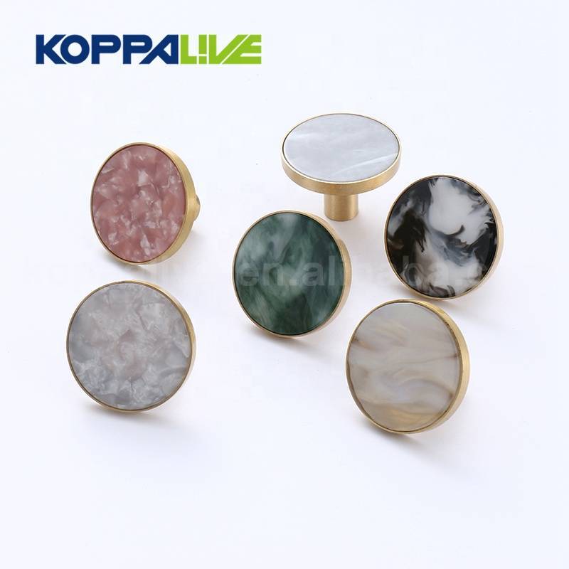 6135-Top Quality Modern Single Hole Furniture Cupboard Solid Brass Kitchen Cabinet Drawer Shell Knob