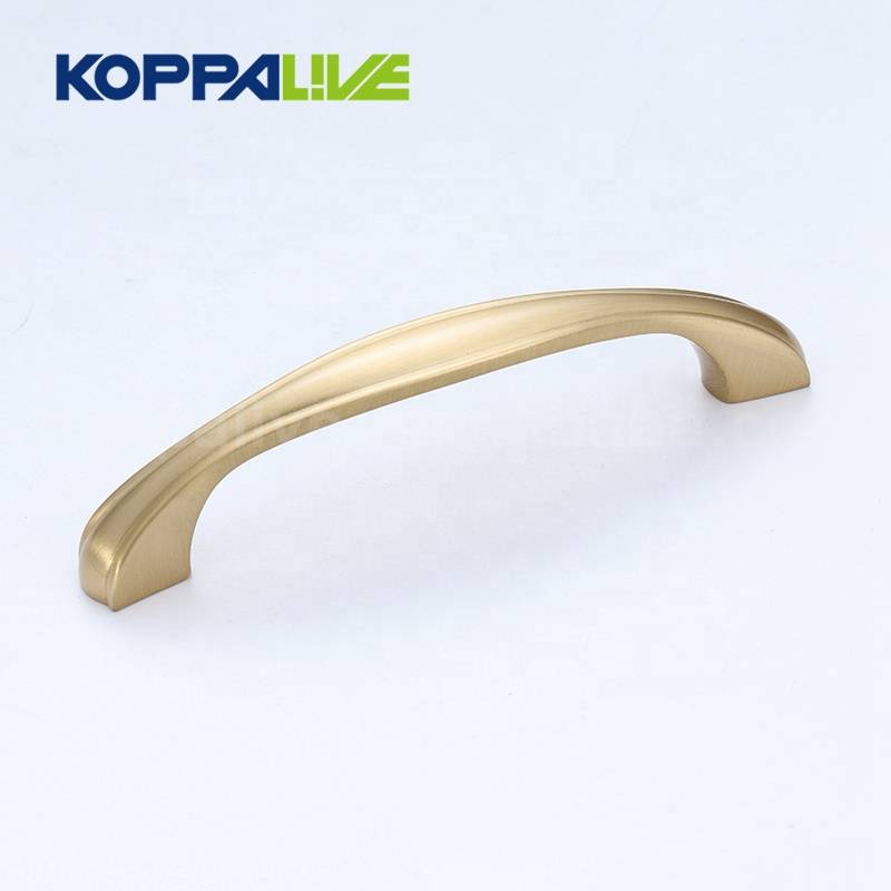 6097Promotion modern luxury gold furniture hardware kitchen cabinet brass cupboard pull handle