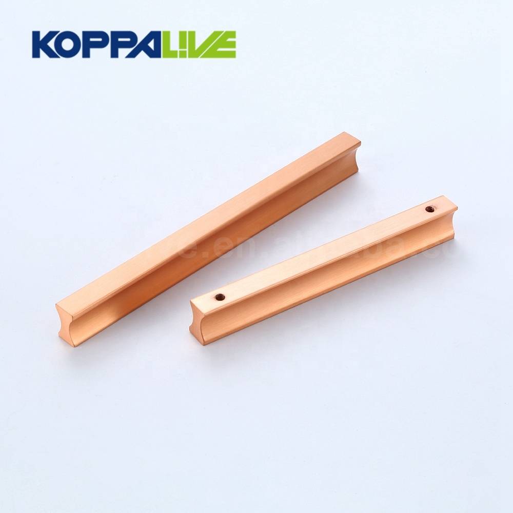 Customizable nordic decorative solid brass rose gold kitchen copper cabinet straight vertical bar pulls handle