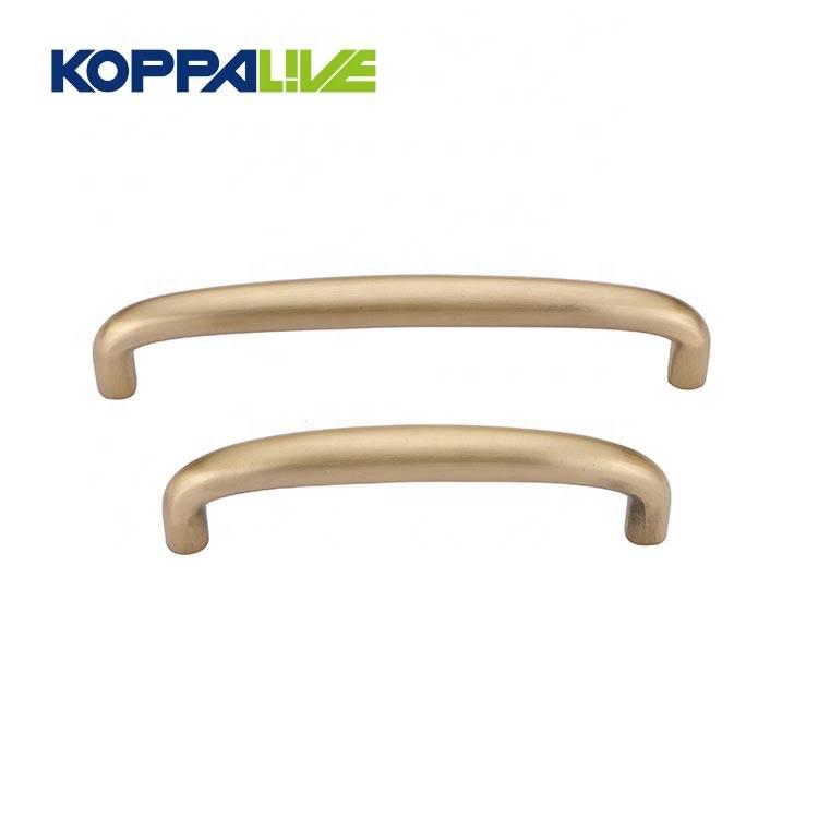 New simple antimicrobial brass shine metal kitchen cabinet furniture copper drawer pull handles