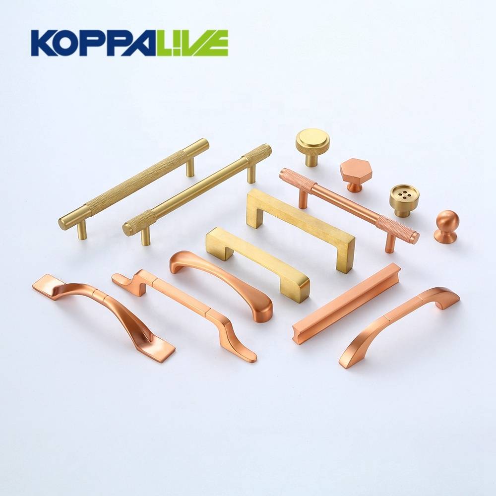Hot selling home furniture hardware cupboard handles solid brass kitchen cabinet pull handle and knob
