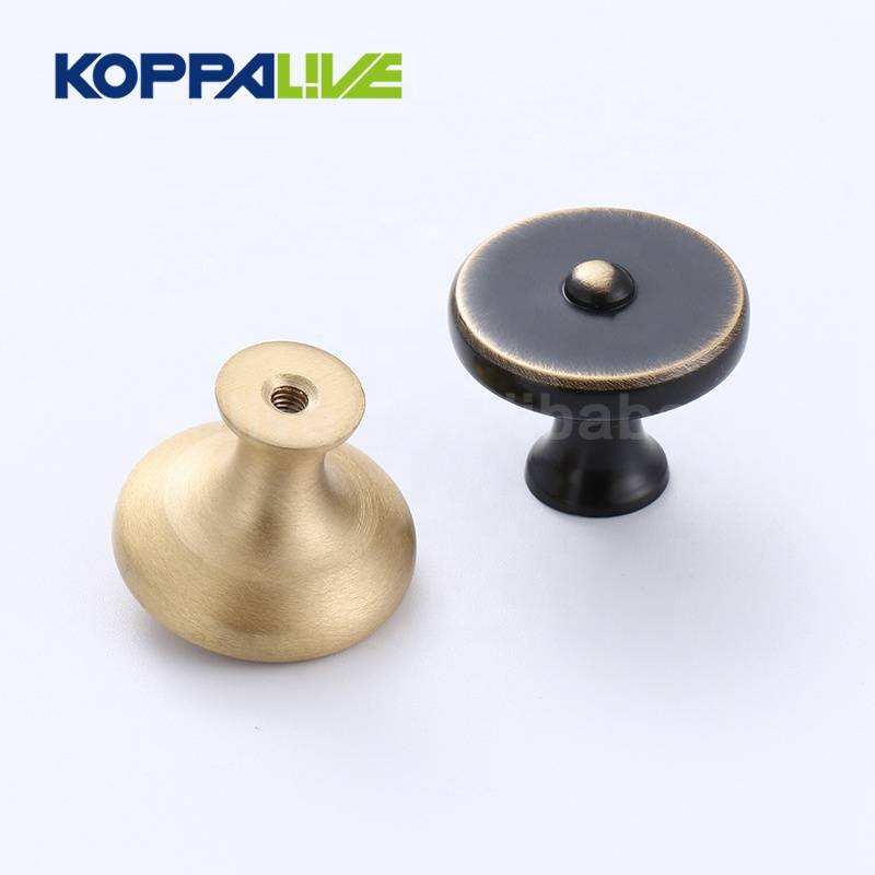 KOPPALIVE Hardware Supplier Bedroom Furniture Accessories Mushroom Round Brass Cabinet Pulls Knob