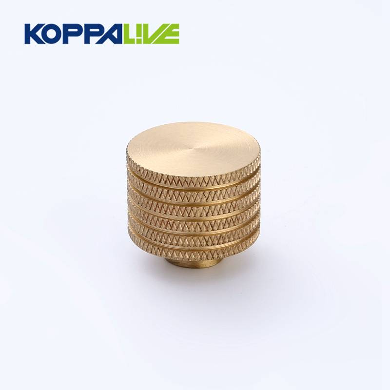 9022-L High quality decorative customized brass knurled bathroom cabinet pulls and knobs