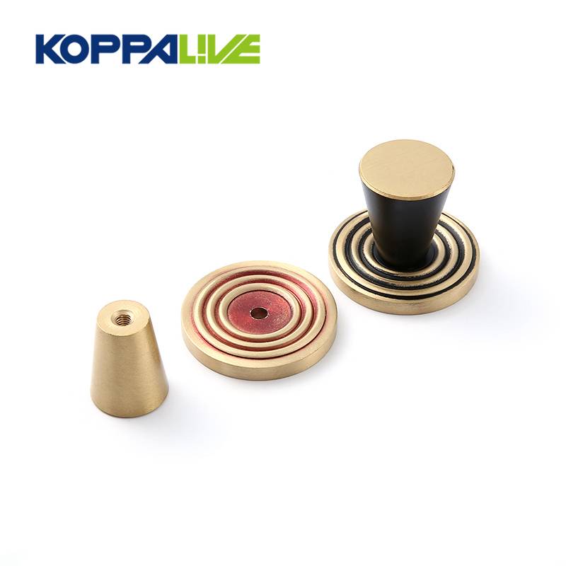 9035-L-Toy quality furniture bedroom hardware pull cabinet brass gold solid knob