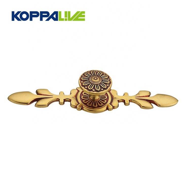 6032-Koppalive Hardware manufacturer cabinet kitchen drawer round antique brass door knobs