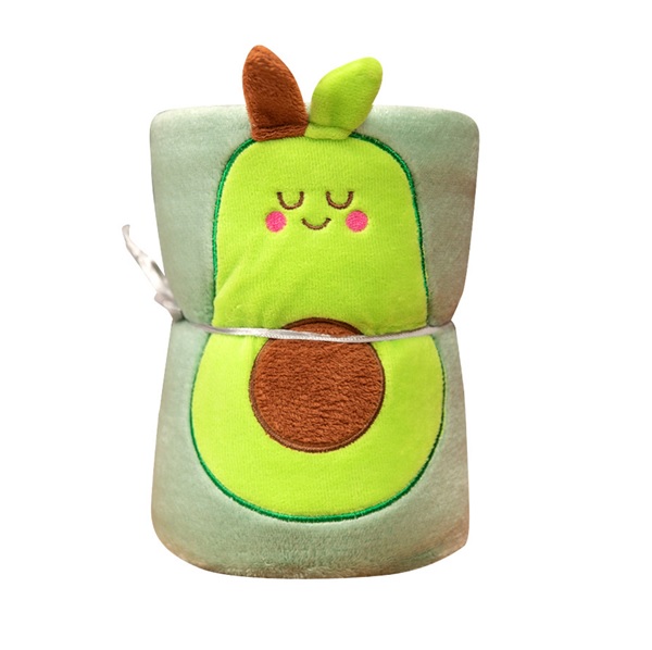 green avocado baby blanket