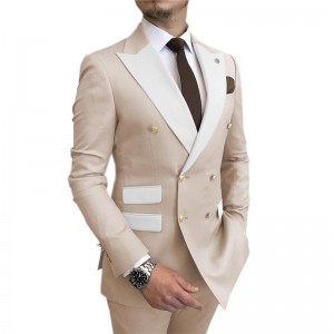 Mens double breasted metal button suits customized