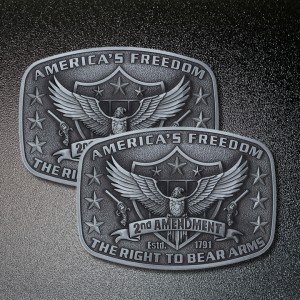 Custom eagle America’s freedom antique silver metal belt buckle