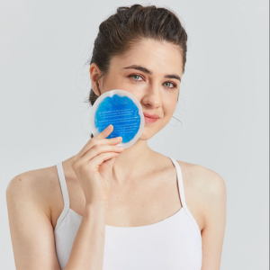 Round Hot and Cold Gel Ice Packs Reusable with nonwovens cloth backing