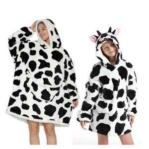 Best OEM Hoodie Blanket Animal Supplier- Oversized Soft Sherpa Hoodie Blanket For Couple Women Men Kids  – Kuangs