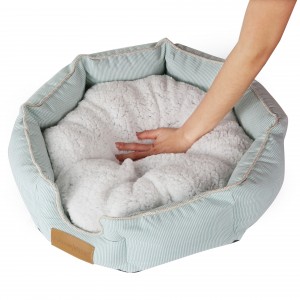 Faux Fur Calming Fluffy Plush Cat Round Pet Beds & Accessories