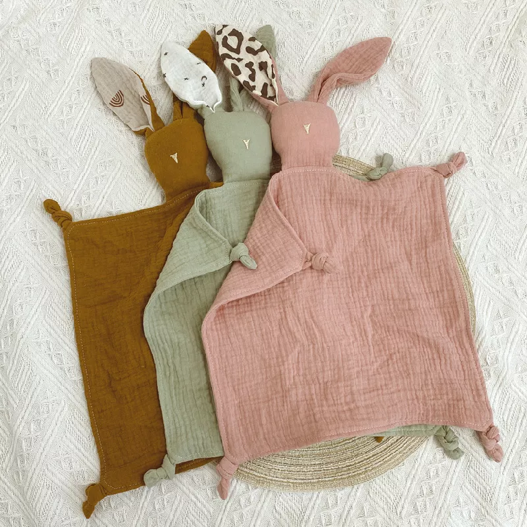 Cartoon Safe Sleep Swaddle Rabbit Bunny Baby Custom Knit Baby Blanket11