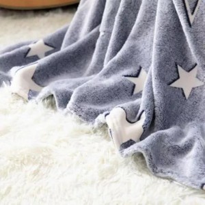 Colourful Soft Flannel Fabric Microfiber Glow in the Dark Baby Blanket