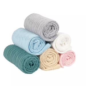 Hot Sale Cotton Baby Swaddle Blanket Soft Custom Muslin Baby Blanket