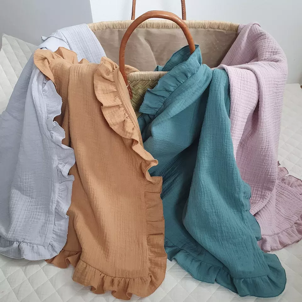 Custom Baby Blanket Super Soft Safe Sleep Breathable Swaddle Baby Blanket