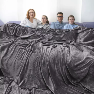 Голямо фланелено поларено одеяло на едро с персонализиран размер за зимата